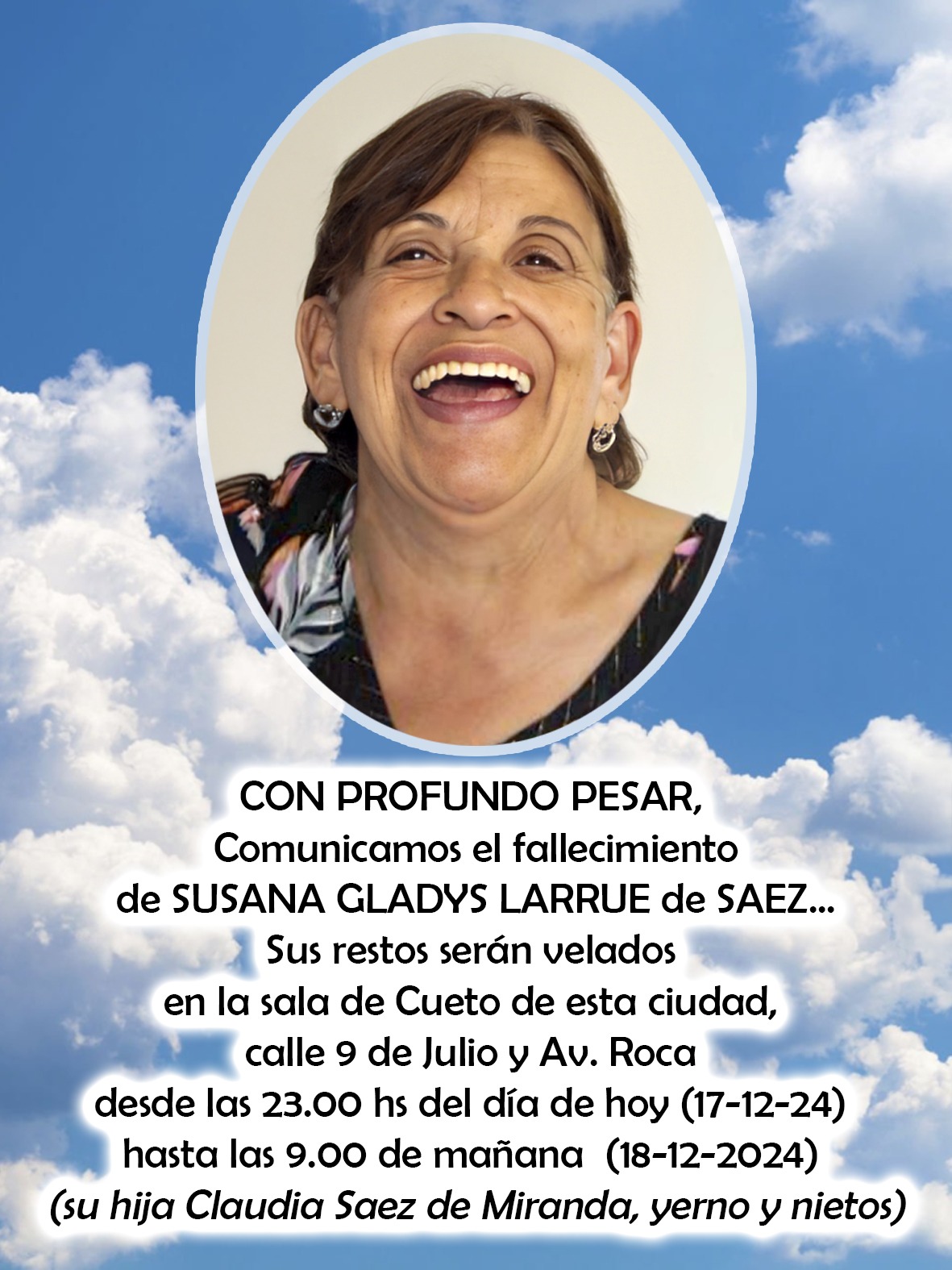 Retrato de Gladys Larrue de Saez